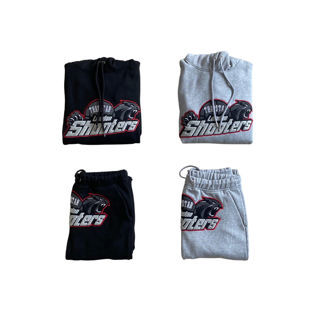 TS London Shooters Hooded Tracksuit - Red Outline