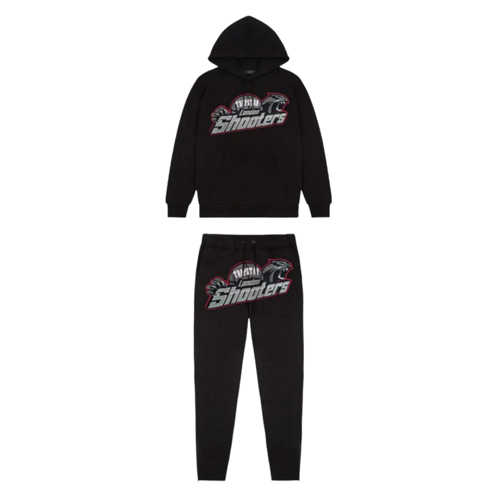 TS London Shooters Hooded Tracksuit - Red Outline