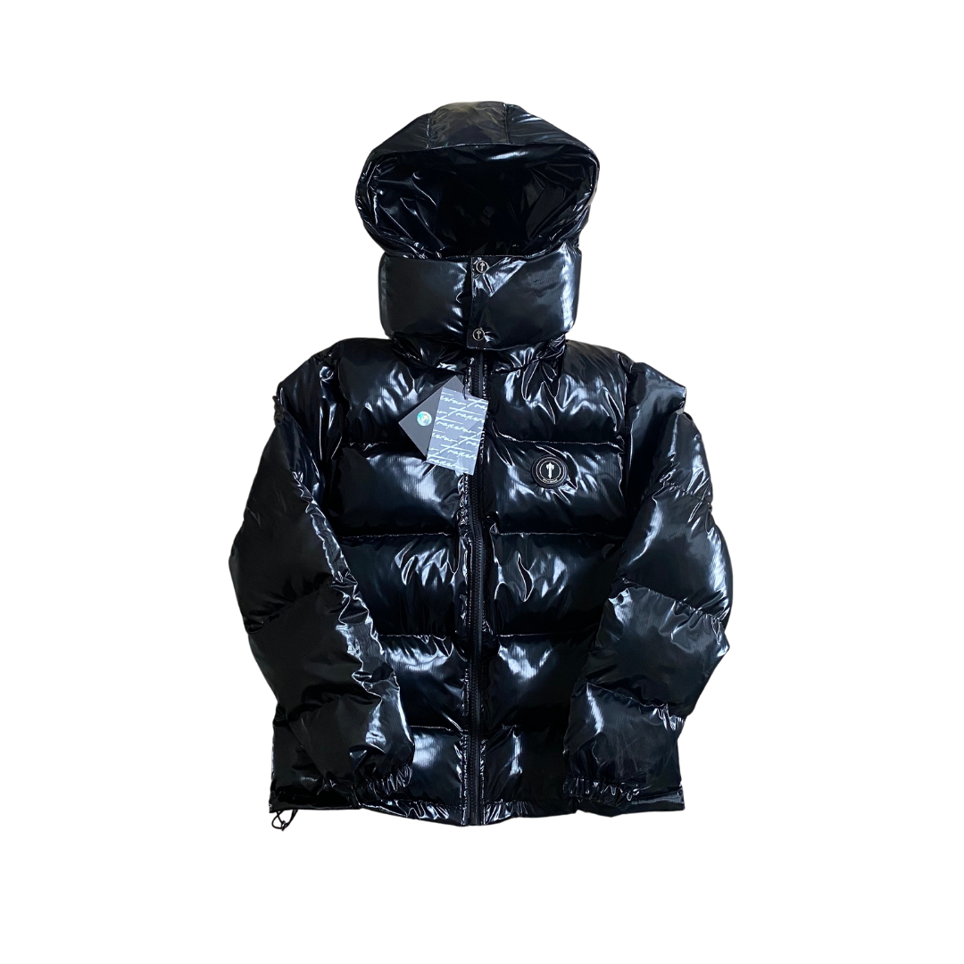 TS Shiny Black Irongate Hooded Puffer Jacket